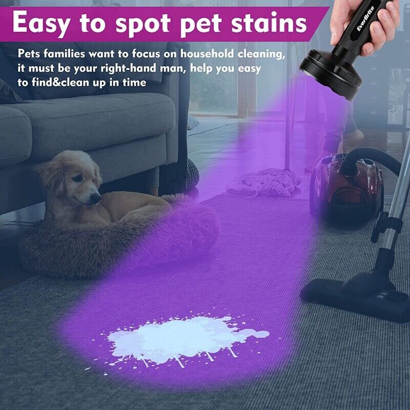 EverBrite 128 LED Black Light Flashlight UV Flashlights 395 nm Ultraviolet Light