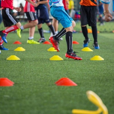 US 10Pcs Agility Soccer Cones Marker Discs Kids Sport Football Training Aid