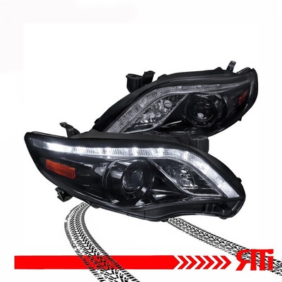 For 11-13 Toyota Corolla LED DRL Projector Headlights Smoked Lens TRD CE Sport