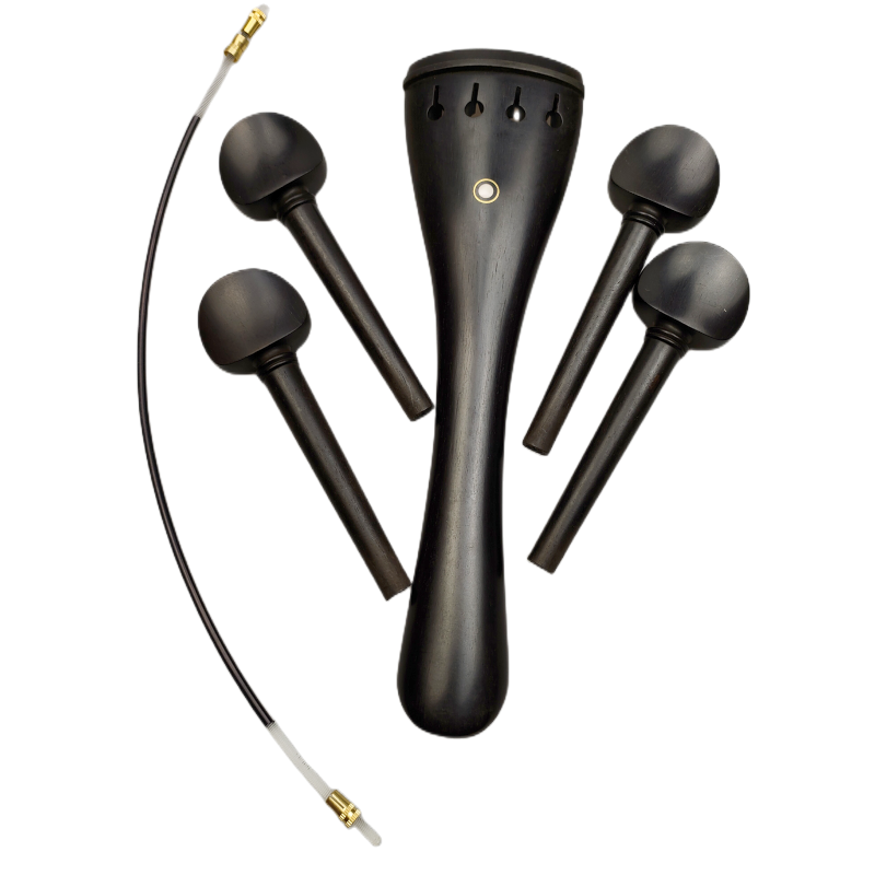 High Quality Cello Pegs Tailpiece with Gut+Finetuners,4/4 Cello Accessories