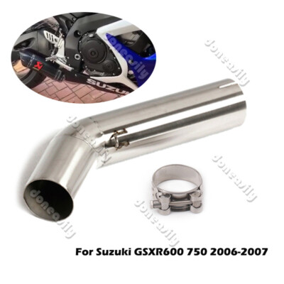 For Suzuki GSXR600 750 2006 2007 Motorcycle Slip On Exhaust Mid Link Pipe 50.8mm