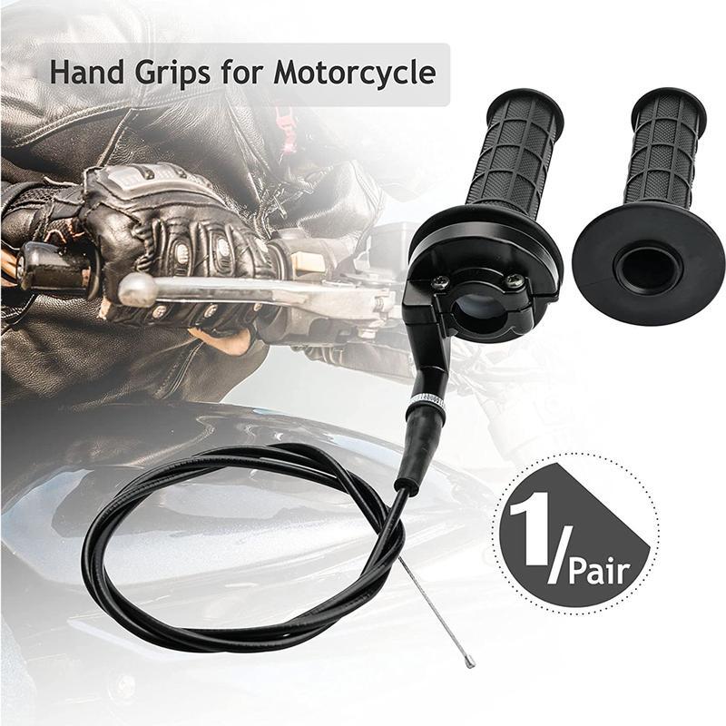7/8" Motocycle CNC Handlebar Hand Grip Handle Cover Throttle Twist Universal Set
