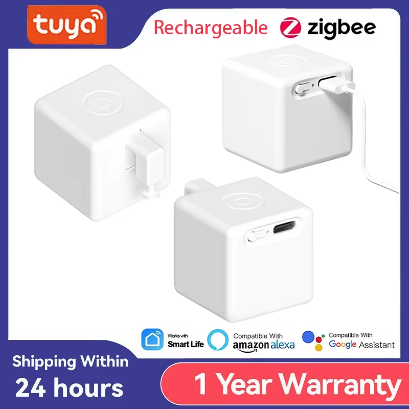 Tuya Smart Touch Finger Robot ZigBee 3.0 Chargeable Switch Button Pusher Bot Re
