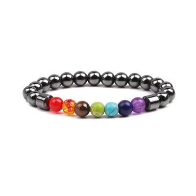 7 Chakra Healing Balance Bead Bracelet Natural Lava Stone Diffuser Charm Jewelry