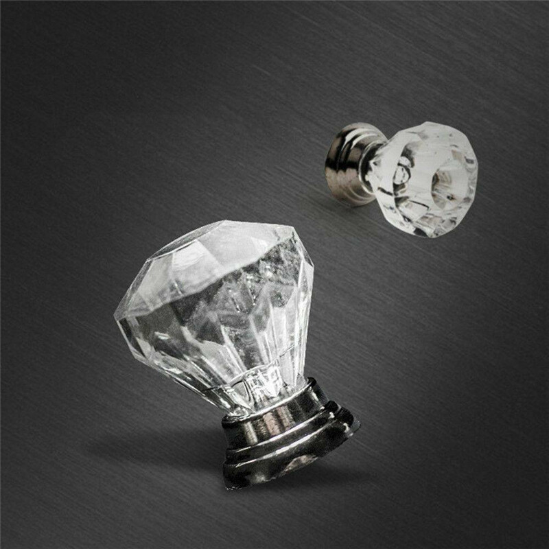 12X Kristall Glas Möbelknöpfe Möbelgriffe Möbelknauf Tür Schrank Griff