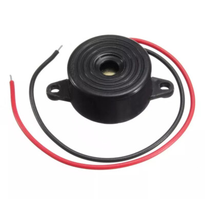 Piezo Buzzer Summer 23mm 12V Dauerton Signalgeber Piepser Alarm Aktiv Schwarz