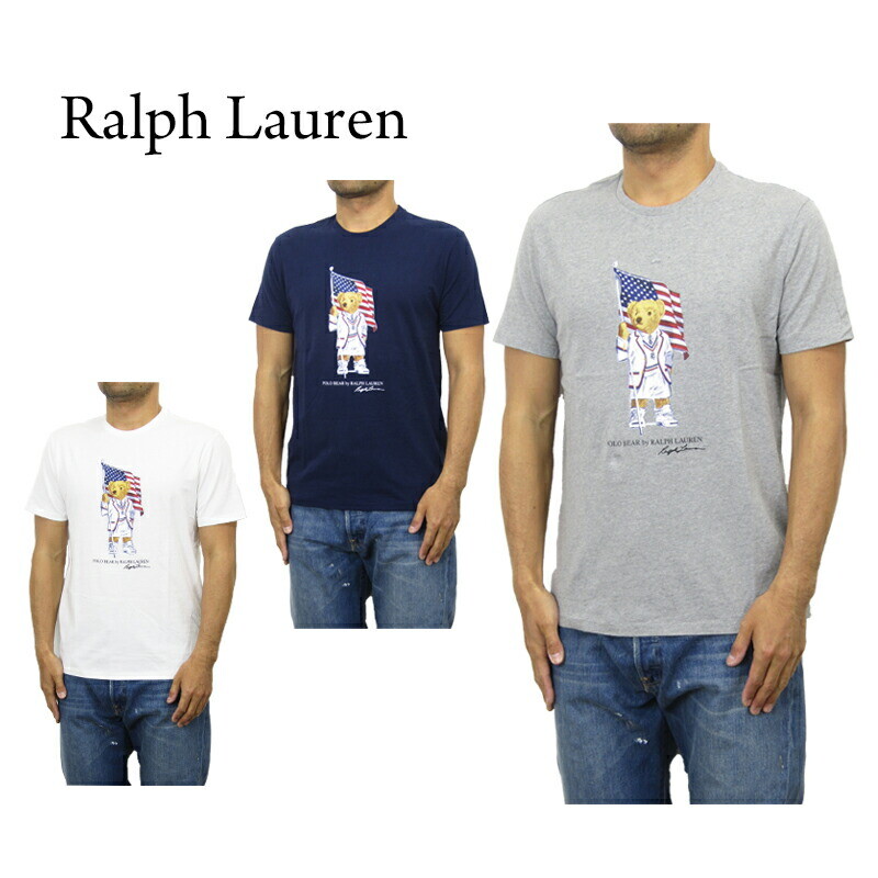 

Футболка Polo Ralph Lauren с круглым вырезом и короткими рукавами Polo Bear с флагом США, Multicolor, Polo Ralph Lauren Bear