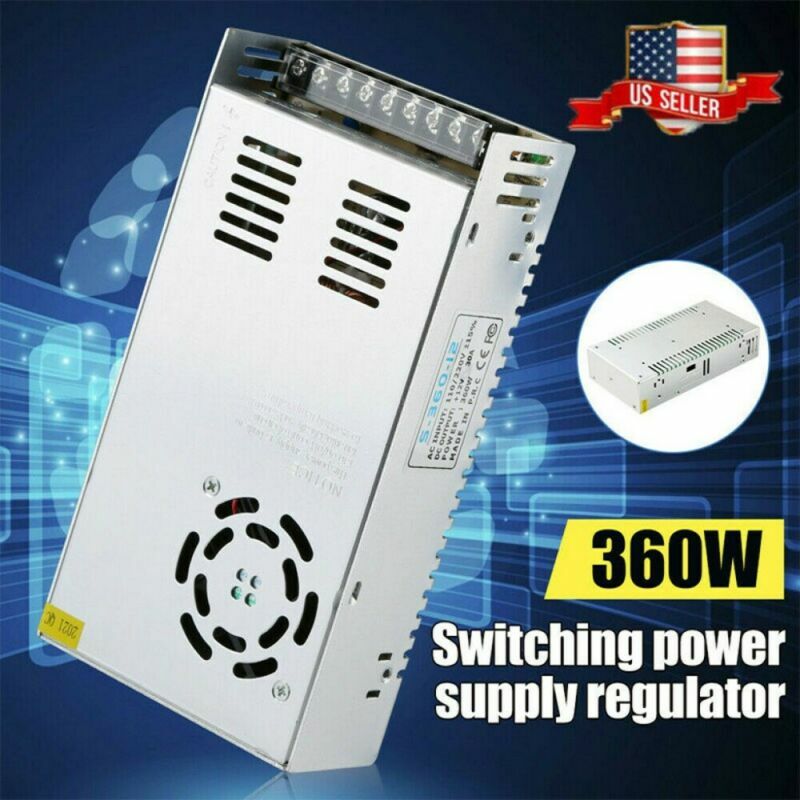 12V 30A DC Amp Switching Power Supply Adapter for LED Strip Light AC 110V/220V
