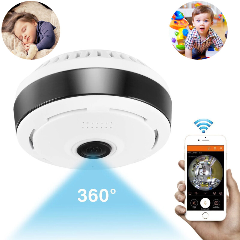 Camera Panoramic 360 Fish Eye Wireless WIFI IP Security Night Vision HD 960P
