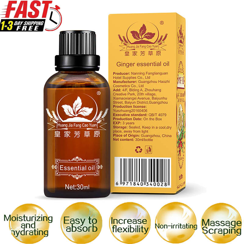 Lymphatic Drainage Ginger Oil Beauty Skin Care~