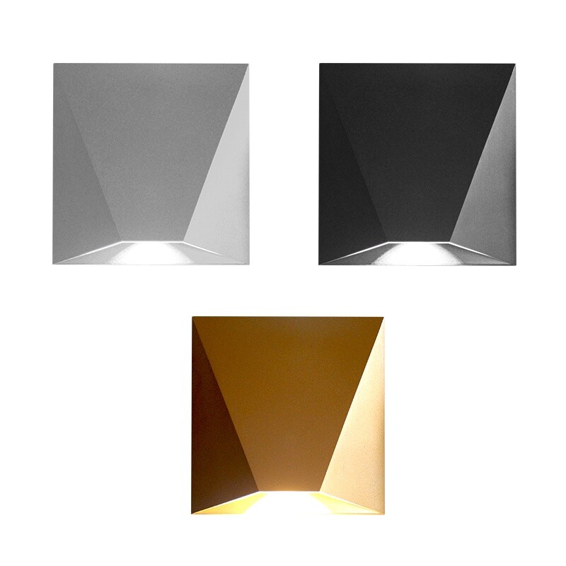 Modern Wall Sconce Geometric Shadow Lighting Box Lamp Mossodor Led Indoor Square