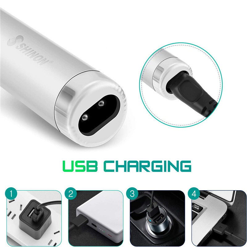 Nose Hair Trimmer Electric Rechargeable Ear Face Eyebrow Beard Shaver Clipper US