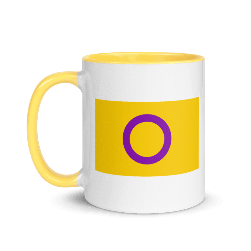 Intersex pride yellow and purple Flag Gift Novelty mug Coffee Cup New 11 Oz