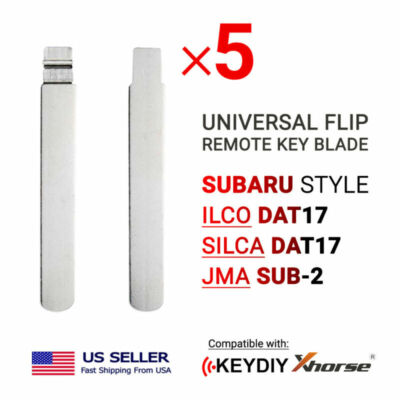 5x Flip Remote Key Blades for Xhorse and Keydiy Remotes Subaru Type DAT17 SUB-2