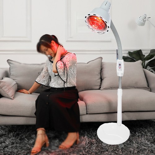 Infrarot Lampe Infrarotlampe Strahler Stand Wärmelampe mit Rädern 275W Timing