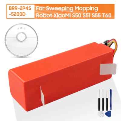 Battery BRR-2P4S-5200D For MIJIA S50 S51 S55 T60 Sweeping Robot Vacuum Cleaner