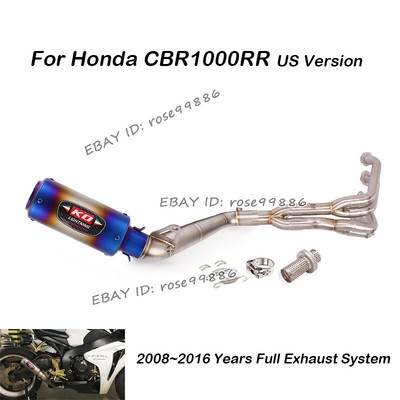 For Honda CBR1000RR 2008~2016 Exhaust System Header Link Pipe With Mufflers