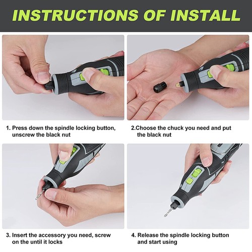 WORKPRO 12V Cordless Rotary Tool Kit 5 Variable Speeds w/Accessory Kit Pink/Gray