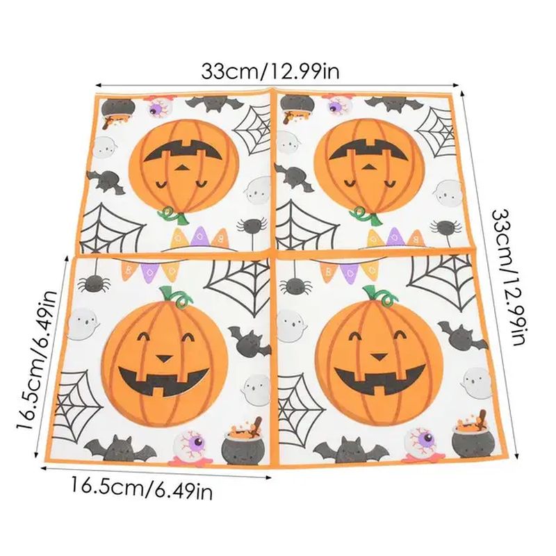 Halloween Wrapping Paper Sheets Party Napkin Paper Sheet for Gift Halloween Deco