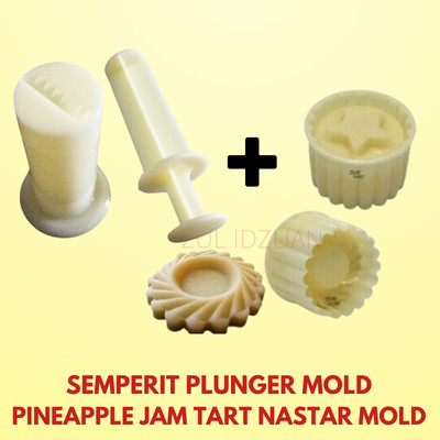 Pineapple Jam Tart Marmalade Nastar Semperit Plunger Presser Cookies tool mold