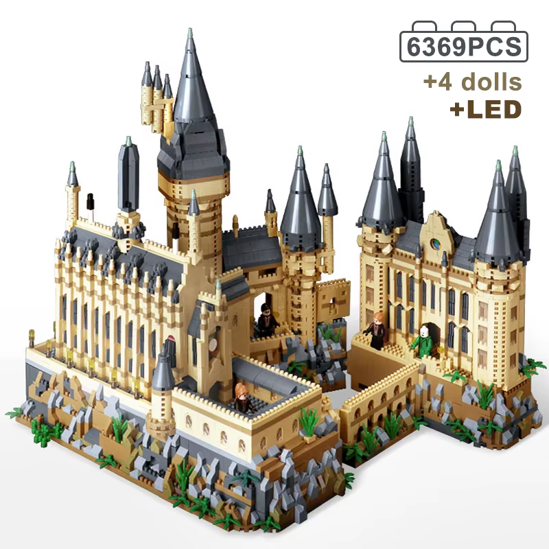 Micro Bricks City Creative Medieval Magic Castle Series School Architecture Mode