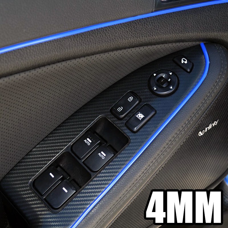 4mm 3M Black Molding Trim Interior Exterior Door Strip Window Side Guard Roof P3