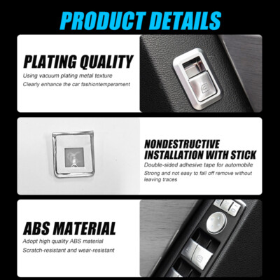 For Mercedes-Benz C-class Interior Armrest Window Switch Button Cover Trim Kit
