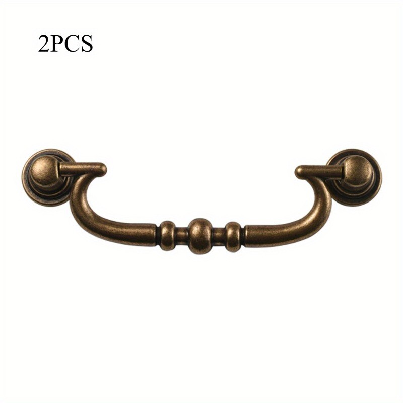2pcs Vintage Furniture Door Handles Antique Jewelry Box Case Pulls with Screws