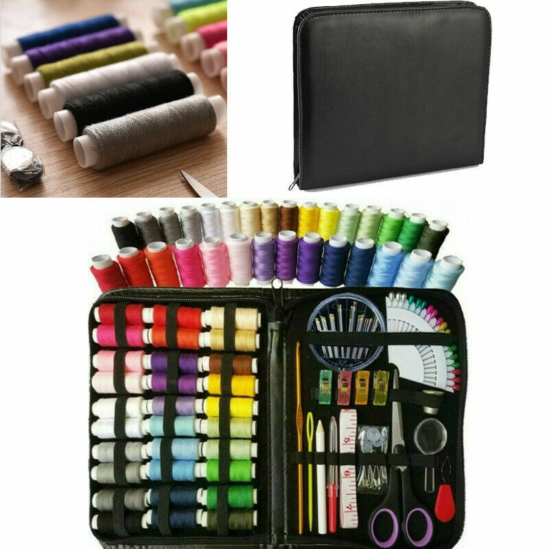 Naehzubehoer-100-tlg-Naehkasten-Naehzeug-Naehset-Naehgarn-Set-Naehbedarf-Naehen