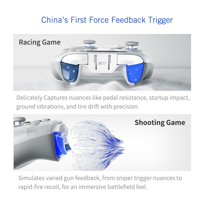 FLYDIGI APEX 4 Wireless Gamepad White Gaming Controller for PC/Switch 2/Android