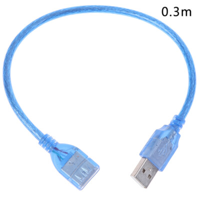 1Pc USB 2.0 Extension Extender Cable Male to Female Cord Adapter 0.3/0.5/1-qy*