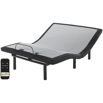 Ashley Furniture Adjustable Queen Bed with USB Ports in Blac