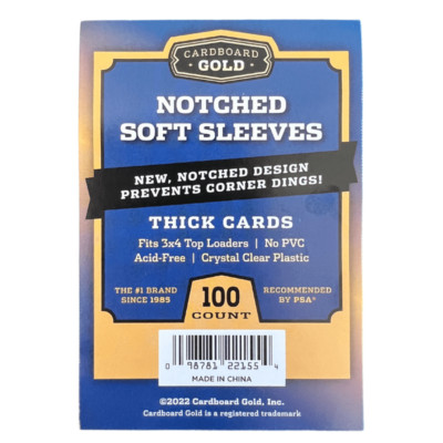 2000 CBG Premium Easy Glide Notched Easy Load THICK Card Soft Sleeves    