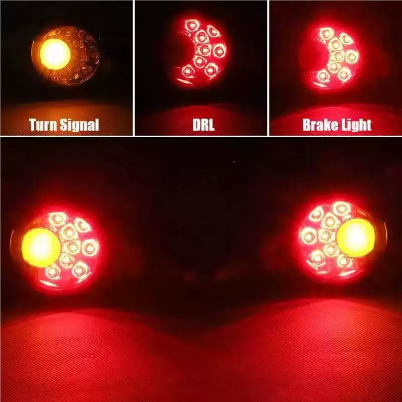 Aftermarket Turn Signals Motorcycle LED Amber Rear Turn Signal Lights For Harley Sportster 883, 1200, 48 (1992-2022) - Black Housing Harley LED Turn Signals