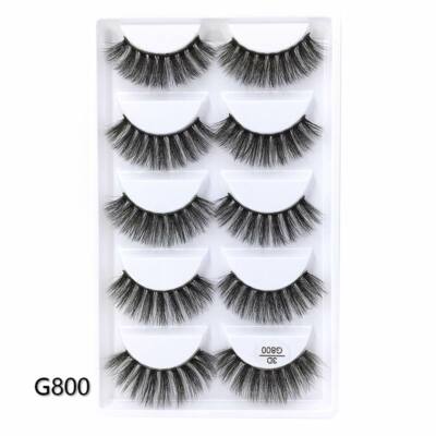 NEW 10/5Pair 3D Mink False Eyelashes Wispy Cross Long Thick Soft Fake Eye Lashes
