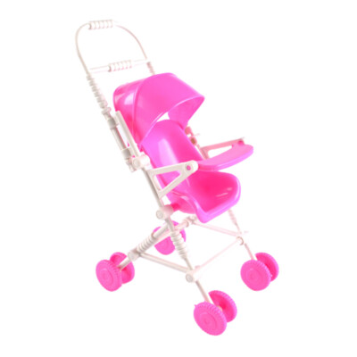Cartoon Assembly Baby Stroller Trolley Nursery Furniture Toy for Dollhouse Dh^a