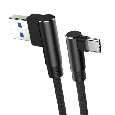 90° Heavy Duty Type C USB C Fast Charge Charger Cable Data Android Cord 1m 2m 3m
