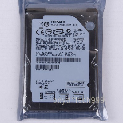 HITACHI 2.5'' 120 GB IDE/PATA 5400 RPM 8MB HDD HTS541612J9AT00 Laptop Hard Driver