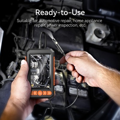 Dual camera endoscope,10 meter data cable,automotive mechanical optic endoscope