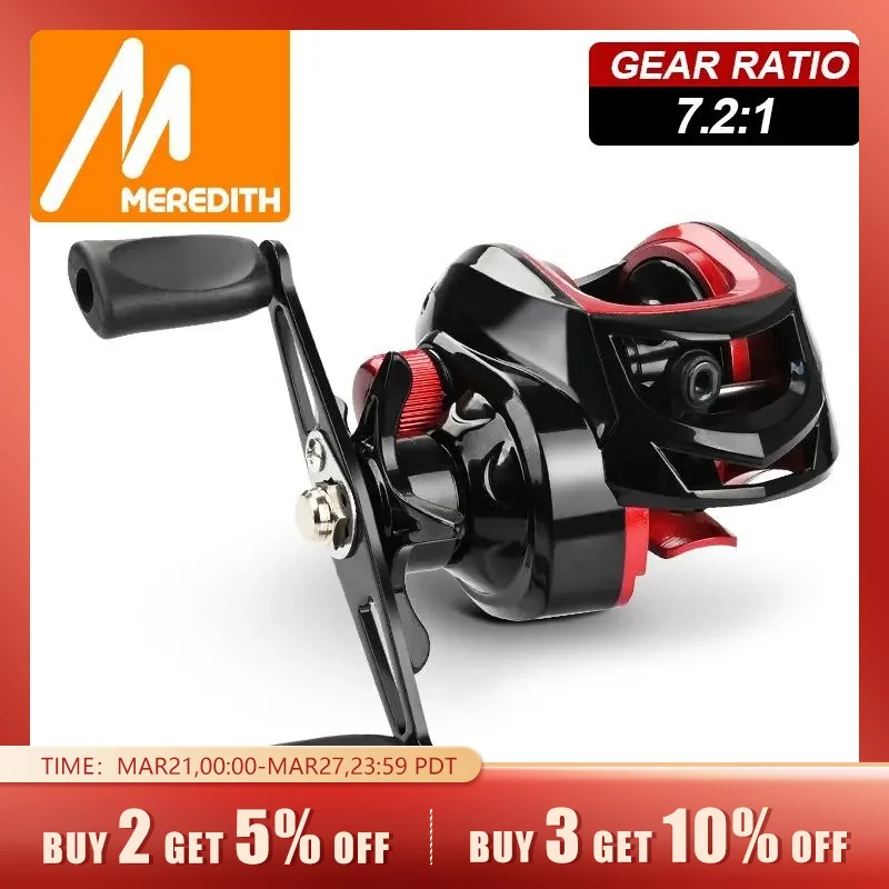 CR Series Fishing Reel Professional Ultra Light 7.2.1 Gear Ratio Carp Baitcastin