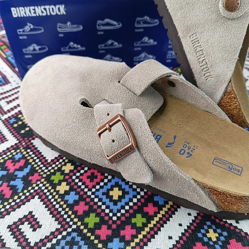 Birkenstock Boston Taupe Suede Leather Regular/Wide EU42/43/44/45 Size Men shoes