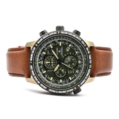 Pre-owned Citizen Promaster At8194-11x Sky Series Eco-drive Radio Titanium Watch Cal.h804