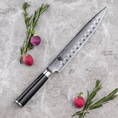 KAI Shun Classic Slicing knife Dimple Damascus 225mm 8.86in DM0720 DHL