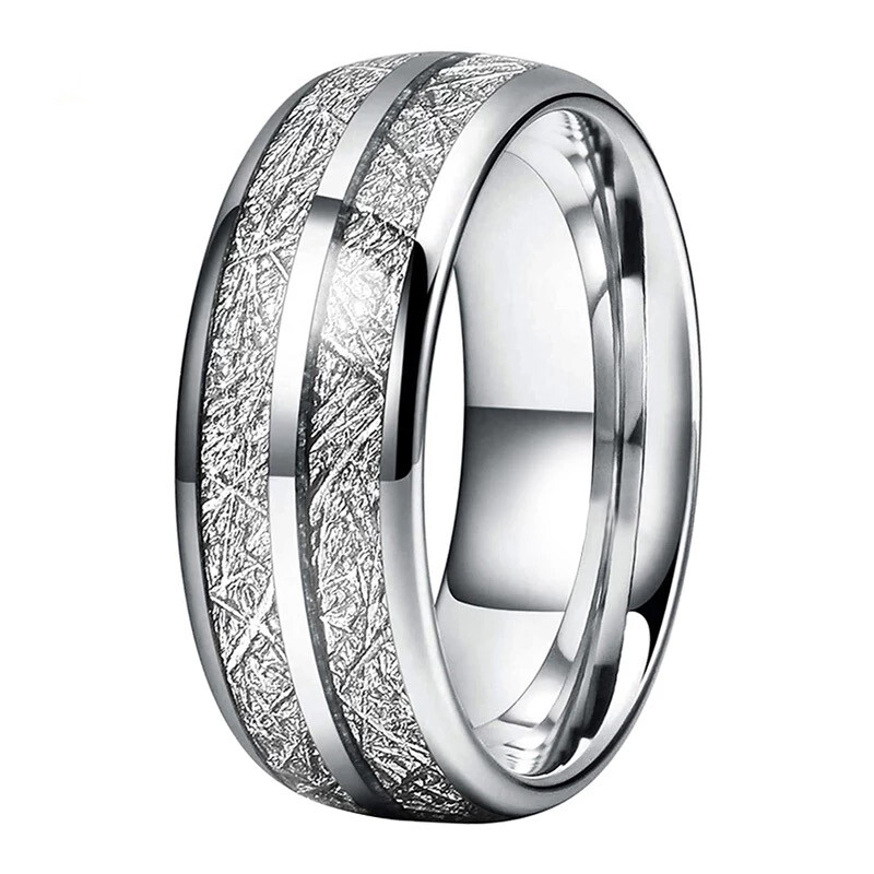 Anillo de Hombre de Matrimonio Acero Inoxidable en Plata S925 Joyeria Fina 8mm eBay