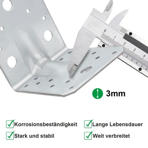 Winkelverbinder Metall Balkenwinkel mit Steg Sicke Rippe Schwerlast 5x