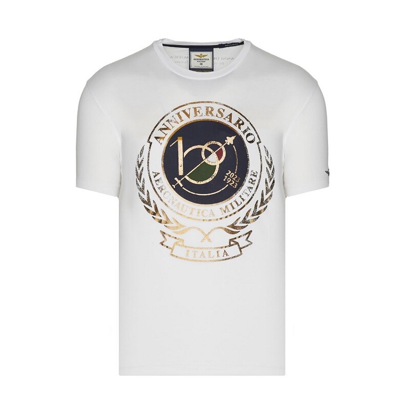 

Мужская футболка Aeronautica Militare TS2118 Anniversary 100 Ages White, Белый
