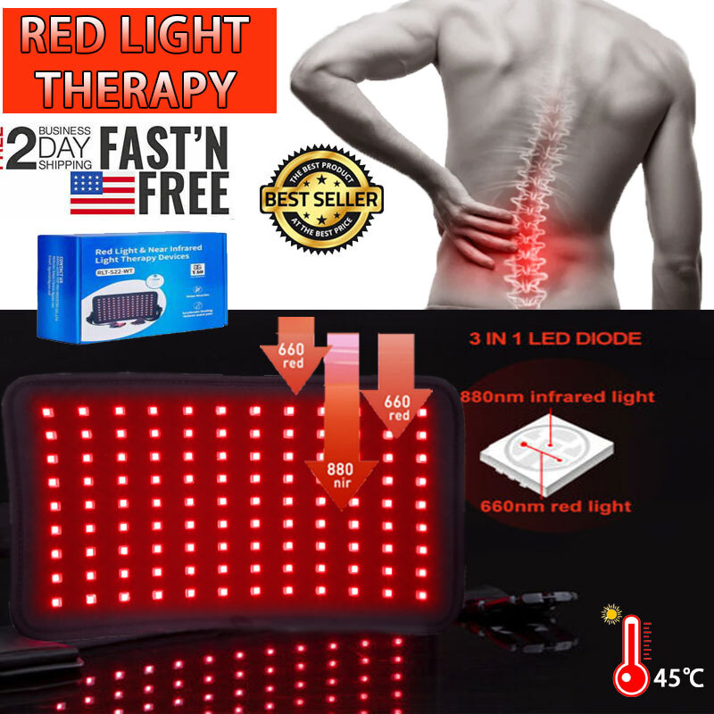324leds Red Light Therapy Wrap Deep Therapy Belt with Timer for Body Pain Relief