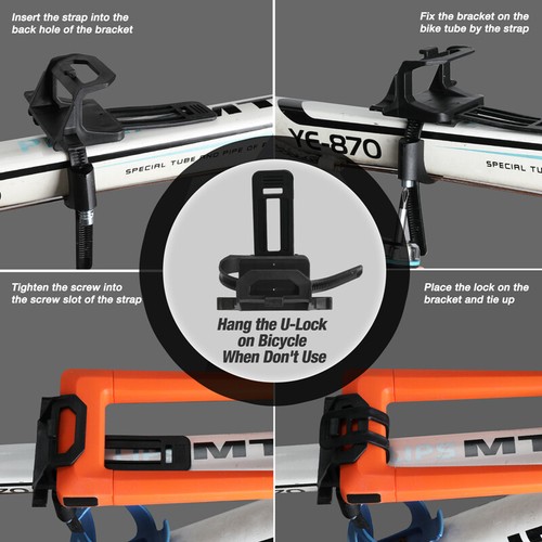 ValueMax 17mm Heavy Duty Bike U-Lock Anti Theft Sturdy Mounting Bracket Keys NEW