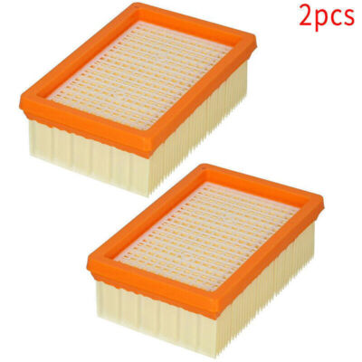 2PCS Flat Pleated Filters Replacement Kit for Karcher Vacuum Cleaner MV4 MV5 MV6