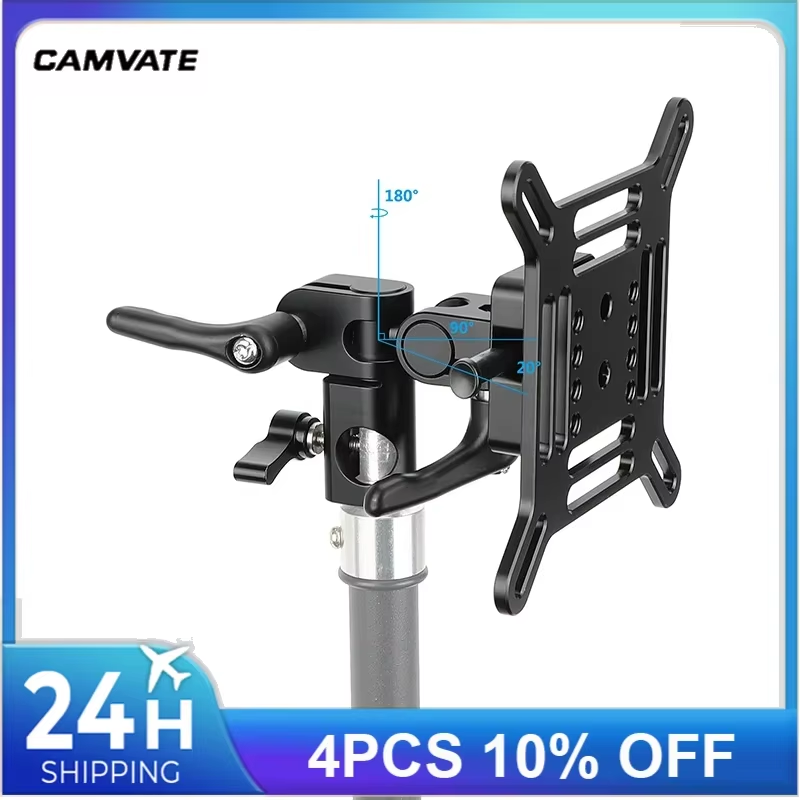 Adjustable VESA Monitor Mount Bracket 75x75mm 100x100mm with Quick Release V-Loc